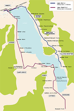 Cartes rives du lac