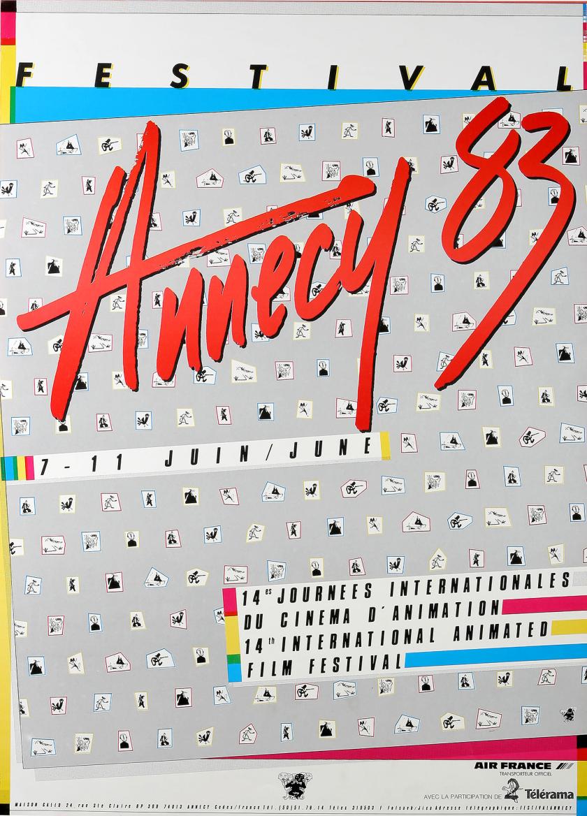 Affiche bis des 14e journées internationales du cinéma d'animation à Annecy du 7 au 11 juin 1983