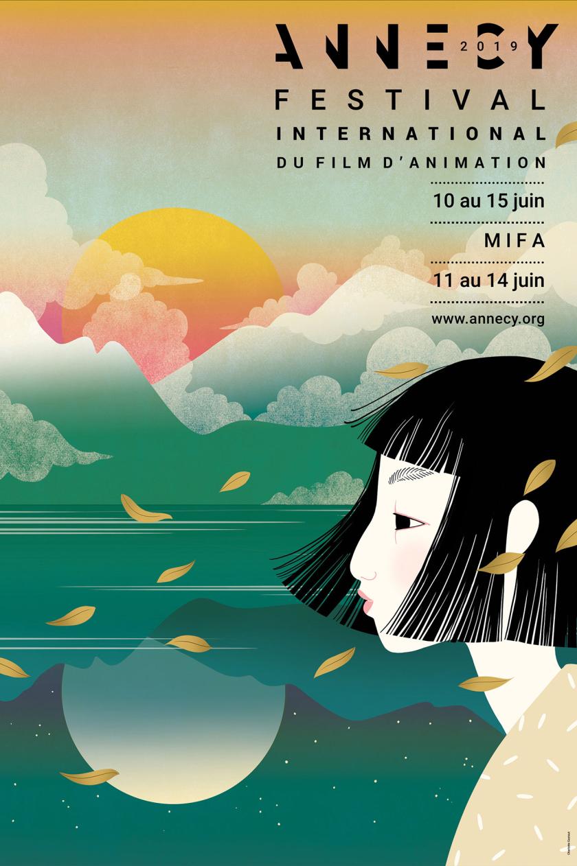 Affiche du festival international du film d'animation d'Annecy du 10 au 15 juin 2019